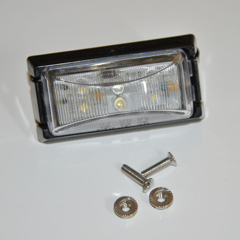 AP LED WHITE FRONT MARKER LAMP BLACK BASE 11056
