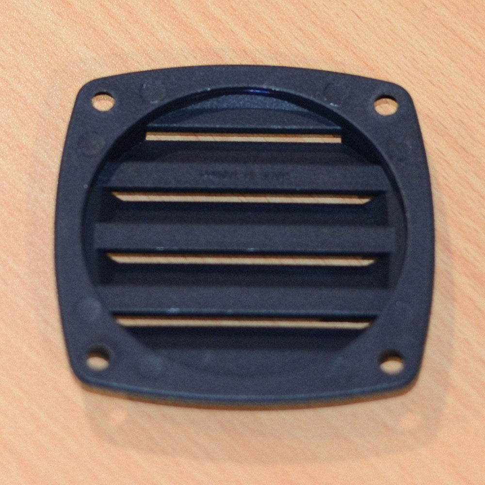 PLASTIC LOUVRE VENT 90 x 90 BLACK