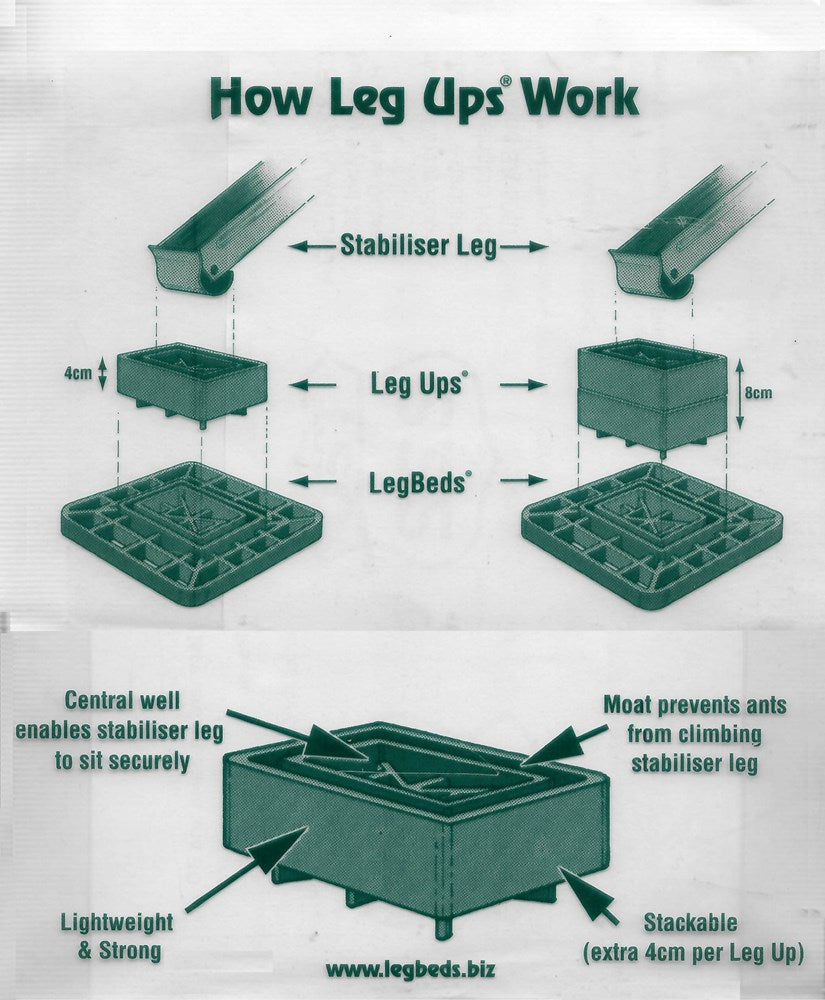 LEG UPS - GREEN (PK 4)