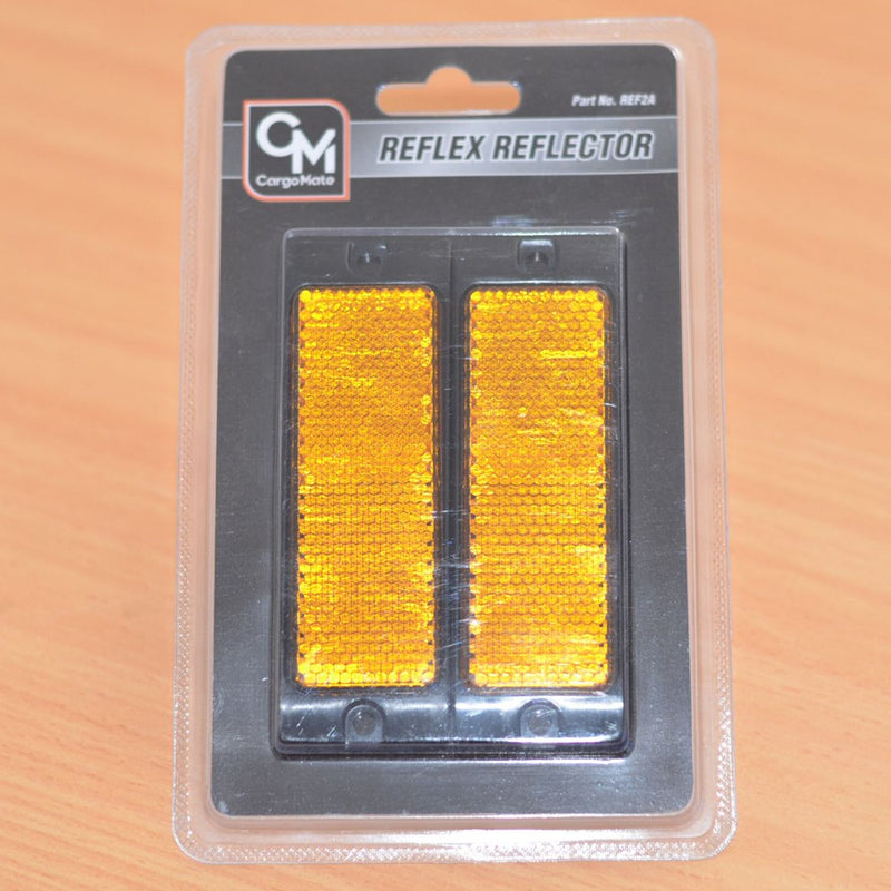 REFLECTOR AMBER BLACK BASE 110 x 35mm