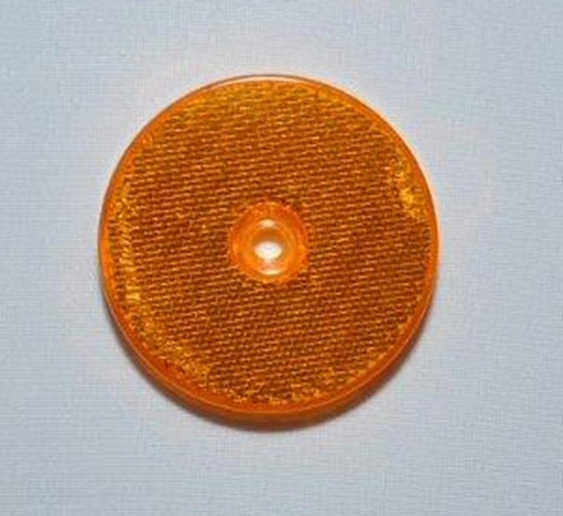 REFLECTOR AMBER ROUND 60mm SCREW ON