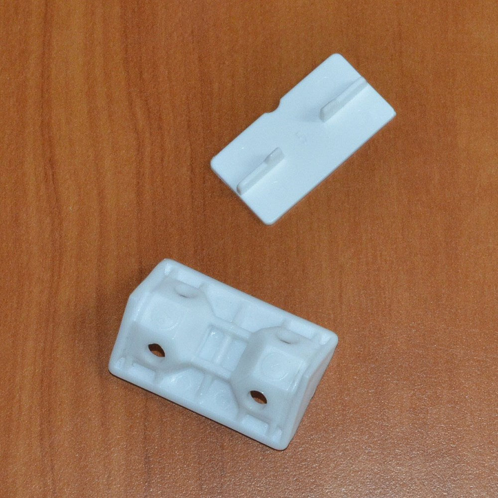 FIXING BLOCK 4 HOLE BRACKET WHITE