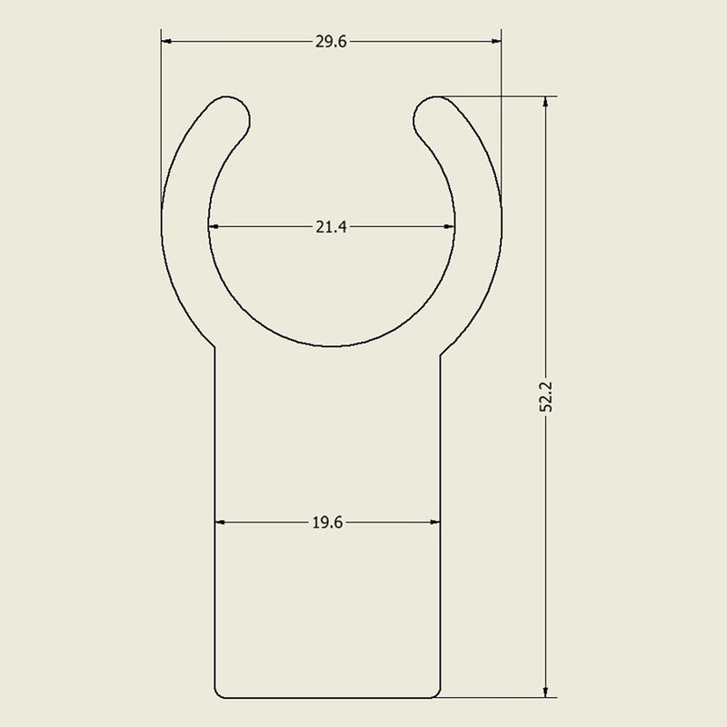 ANNEX POLE PLASTIC TUBE SNAP CLIP 22mm