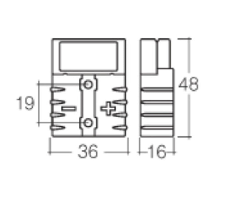 2 PIN ANDERSON TYPE NARVA 57200 50 AMP