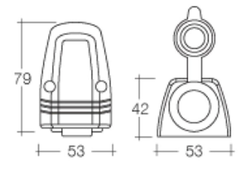 12 VOLT EXTERNAL SOCKET - WHITE 81025W