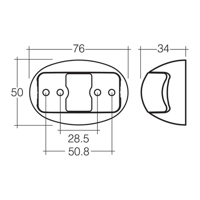 NARVA 91632C REAR CLEARANCE CHROME BASE