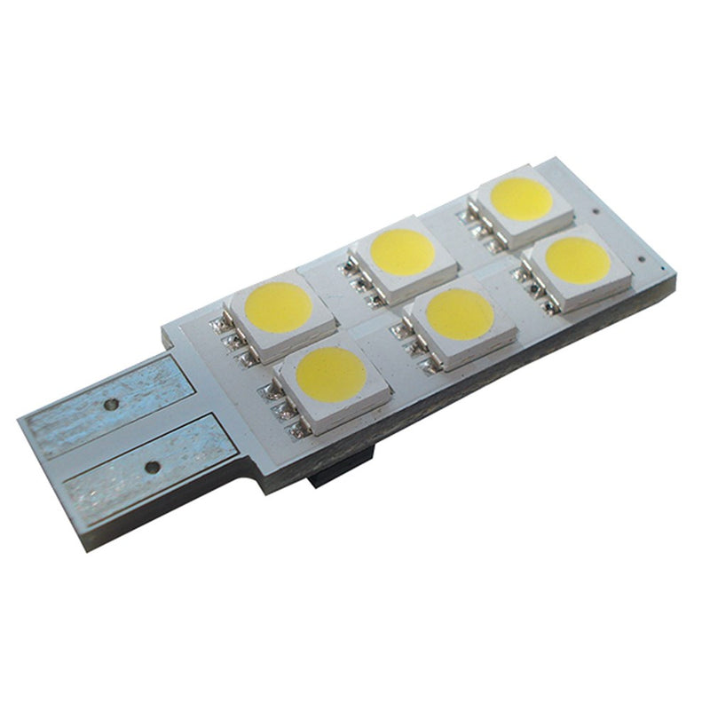 LED T10 REPLACEMENT BULB 6SMD COOL WHITE