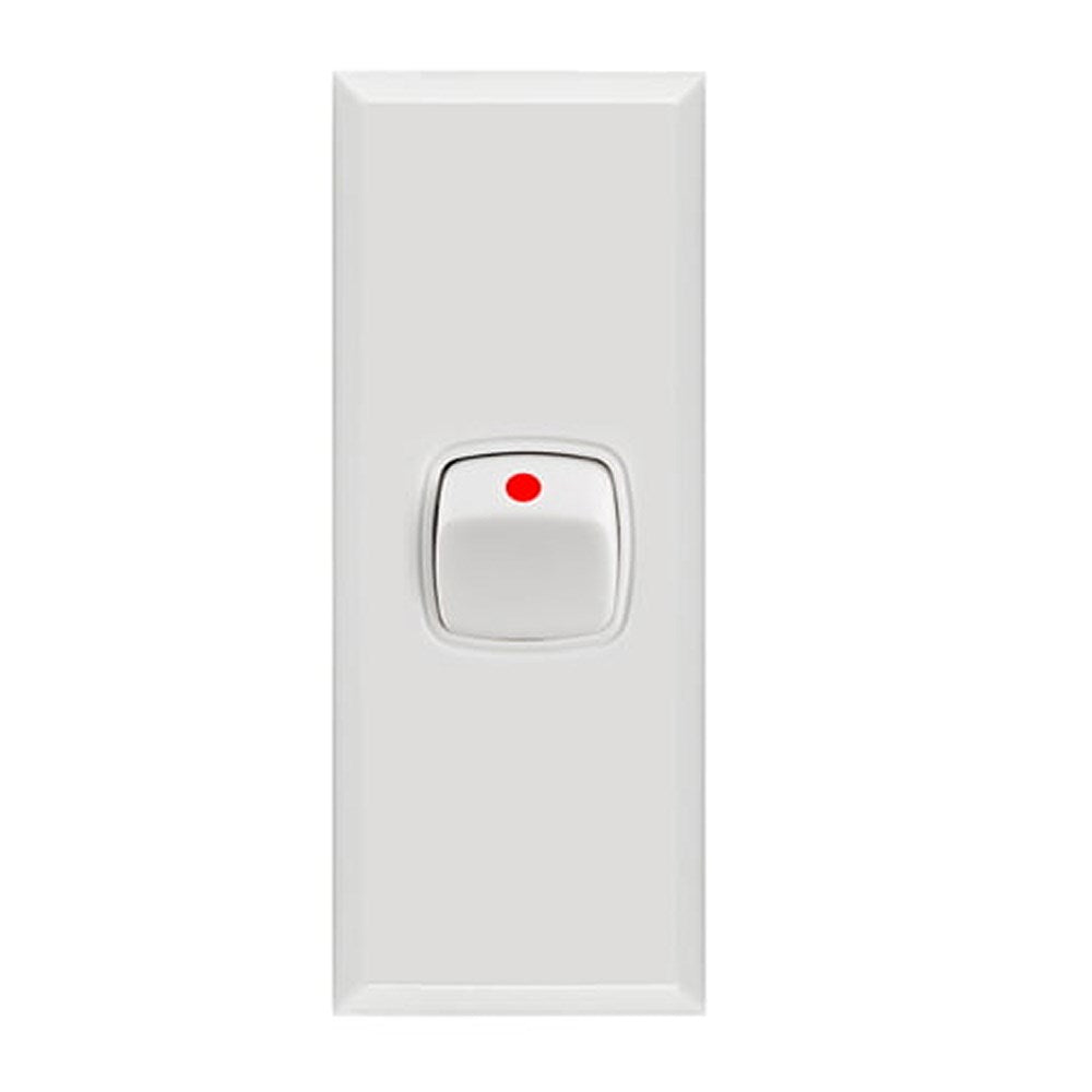 ARCHITRAVE SWITCH  GANG WHITE SINGLE POLE