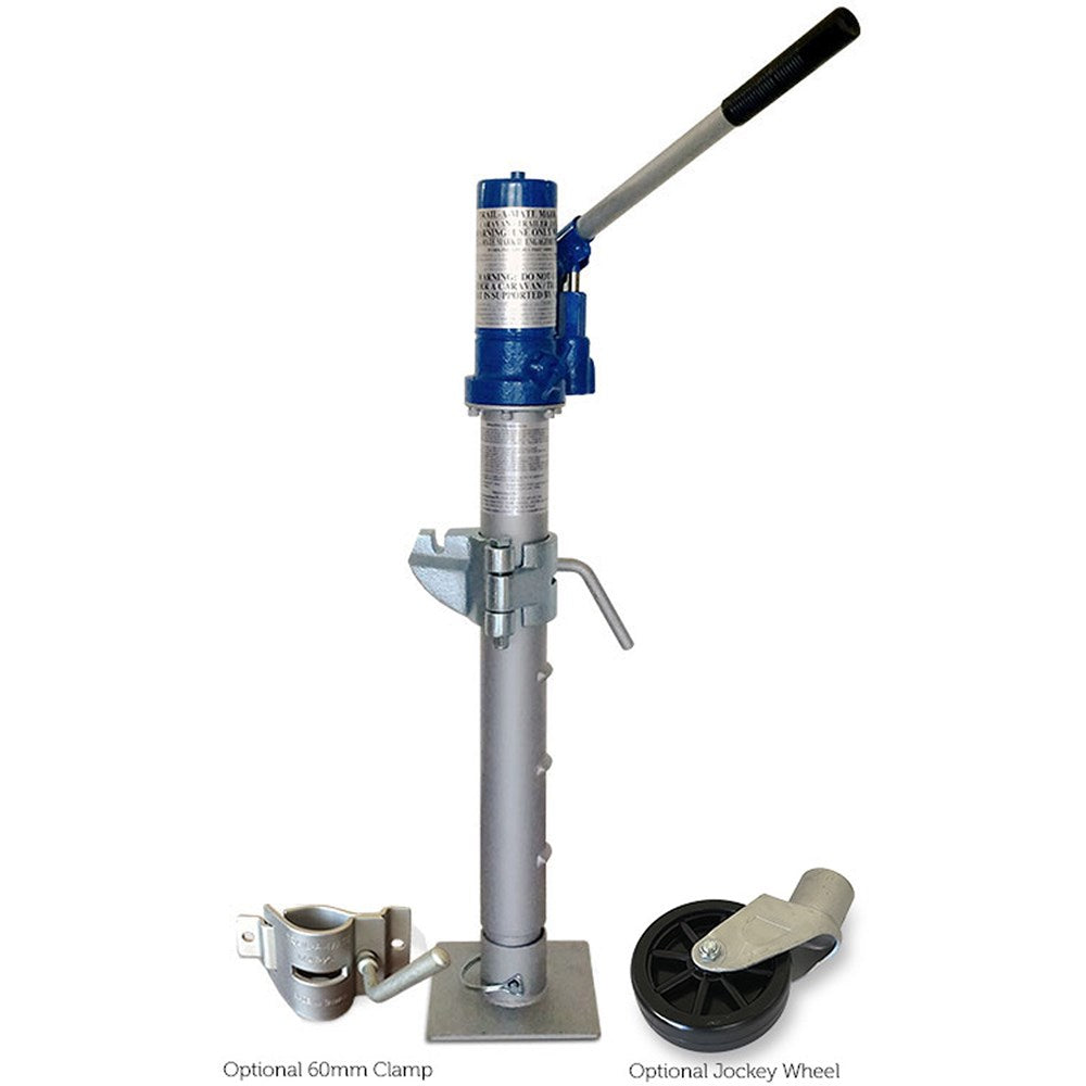 TRAIL-A-MATE MKII HYDRAULIC JOCKEY WHEEL [BLUE]