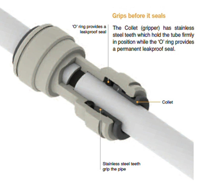 JG FITTING 12mm FEMALE ADAPTOR x 3/8"