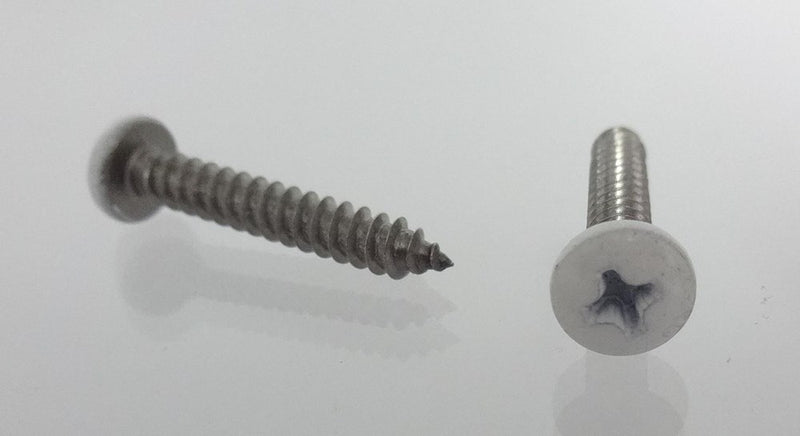 8 GAUGE X 1" ZP PAN XR SCREW WHITE